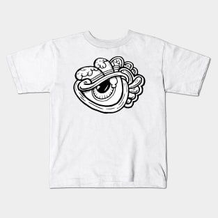 Abstract shape With Eye Doodle Art Kids T-Shirt